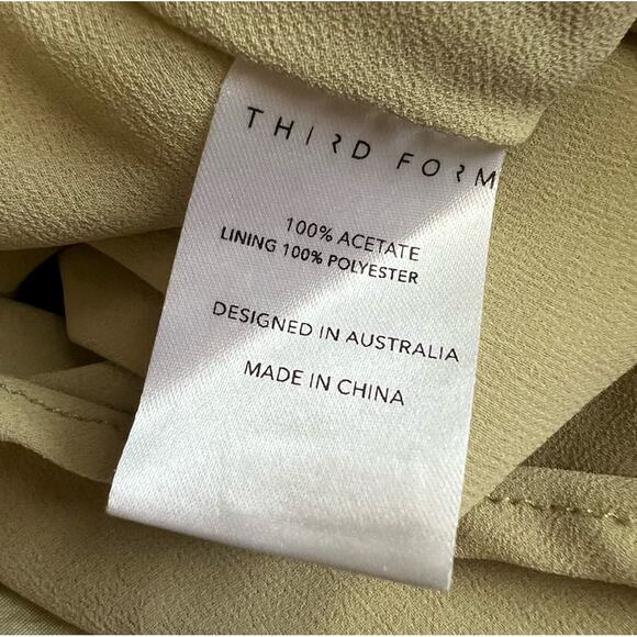 Third Form Women’s Crush Bias One Shoulder Silky Midi Dress In Apple Green Sz 2 - Picture 11 of 14